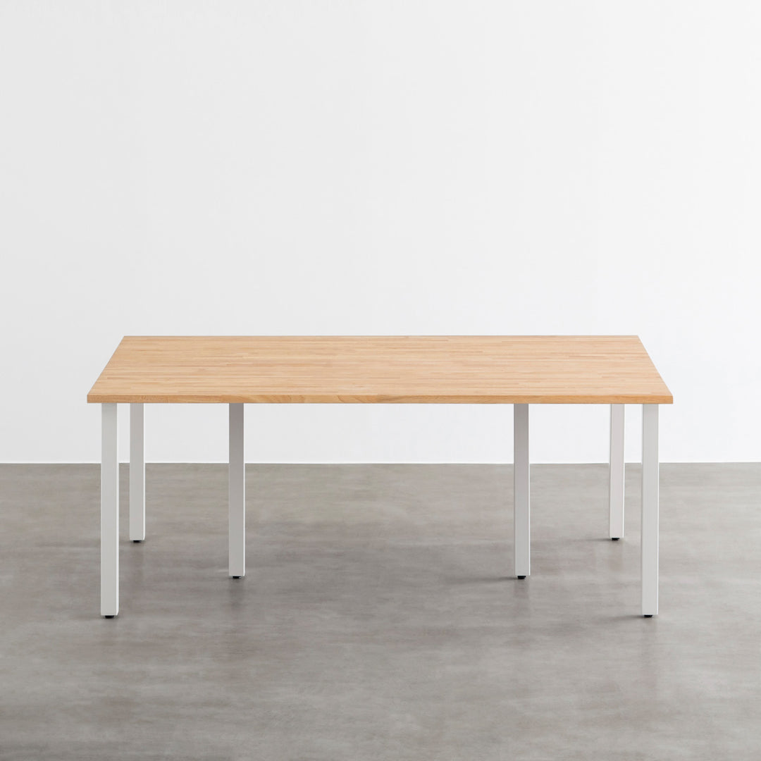 THE TABLE / ラバーウッド ナチュラル × White Steel × W150 - 200cm D80-120cm – KANADEMONO