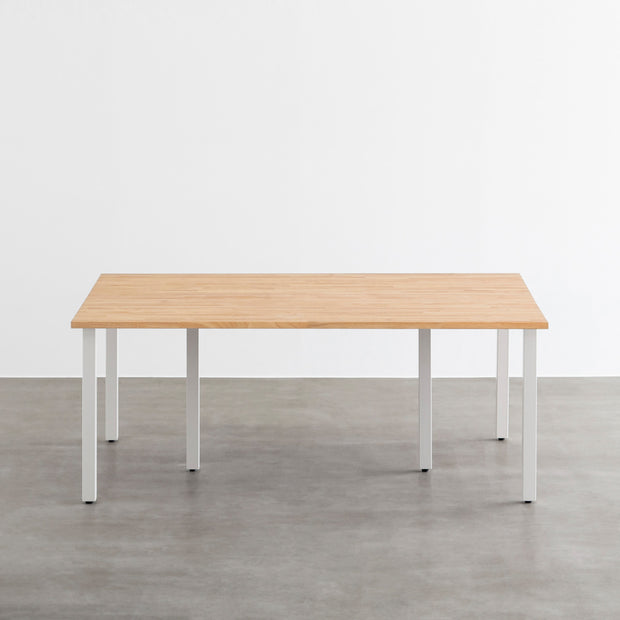 THE TABLE / ラバーウッド ナチュラル × White Steel × W150 - 200cm 