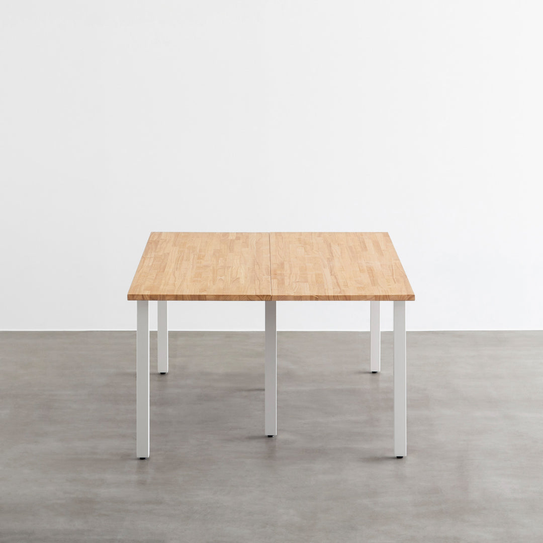 THE TABLE / ラバーウッド ナチュラル × White Steel × W150 - 200cm D80-120cm – KANADEMONO