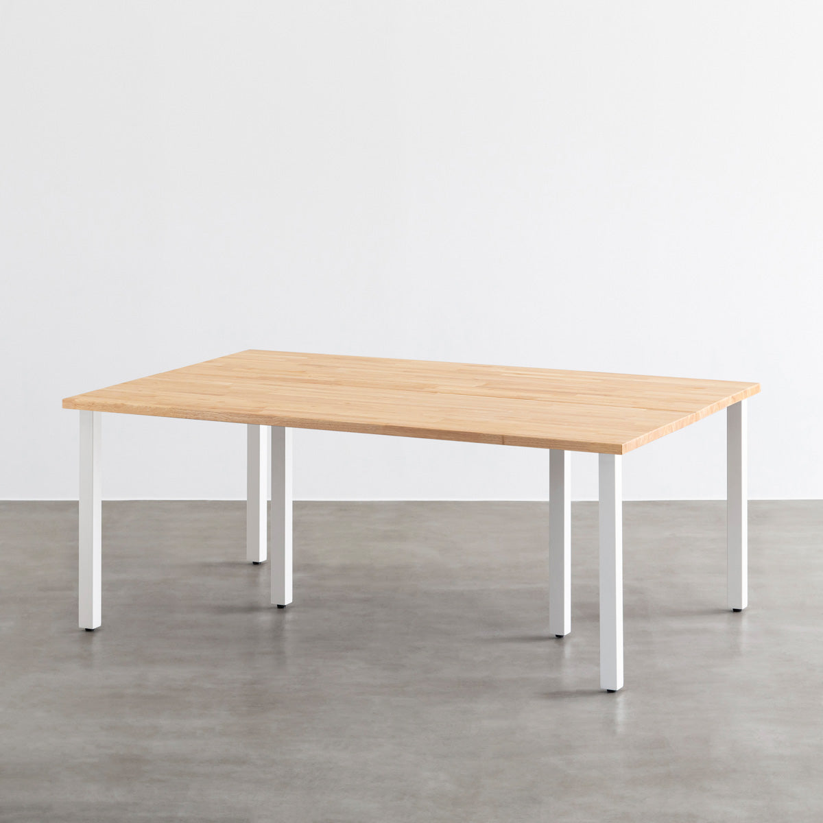 THE TABLE / ラバーウッド ナチュラル × White Steel × W150 - 200cm 