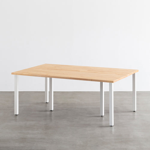 THE TABLE / ラバーウッド ナチュラル × White Steel × W150