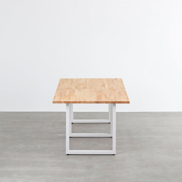 THE TABLE ラバーウッド ナチュラル × White Steel × W181 300cm – KANADEMONO