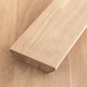 Kanademonoの配線孔BROCK＆TRAY付きの特寸サイズのラバーウッド天板アッシュとの角柱ステンレス脚を組み合わせた大型テーブル（BLOCK6）