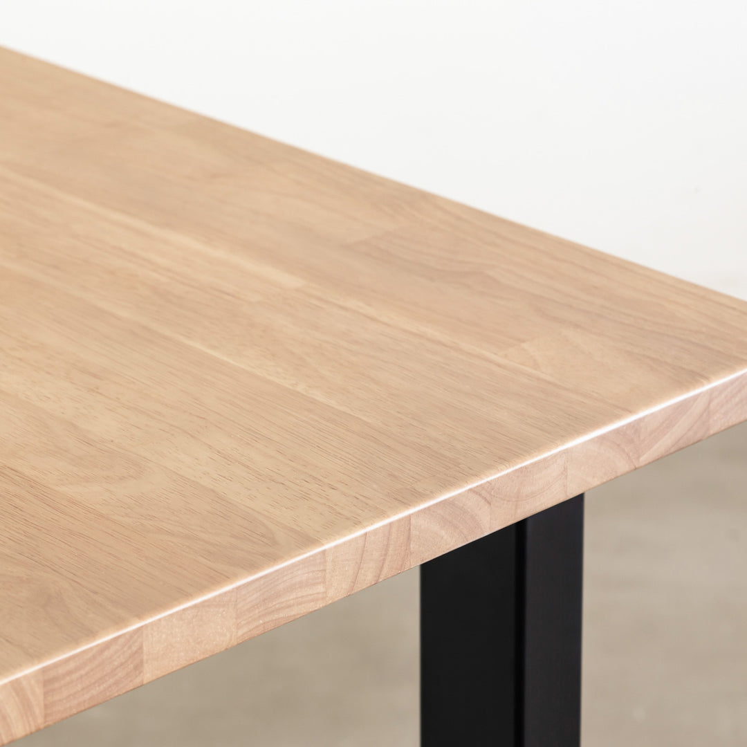 THE TABLE / ラバーウッド アッシュグレー × Black Steel × W181
