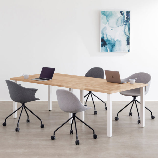 THE TABLE / ラバーウッド アッシュグレー × White Steel × W181 
