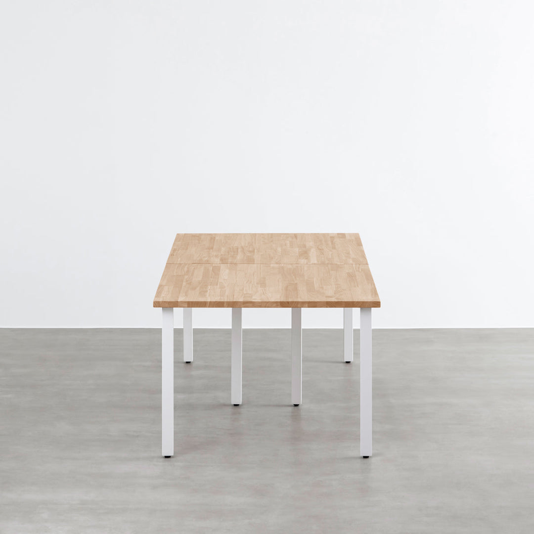 THE TABLE / ラバーウッド アッシュグレー × White Steel × W181