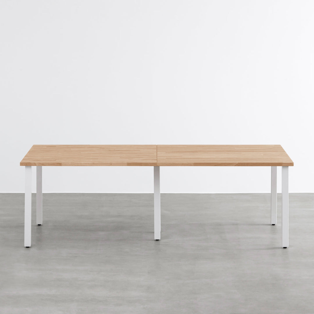 THE TABLE / ラバーウッド アッシュグレー × White Steel × W181