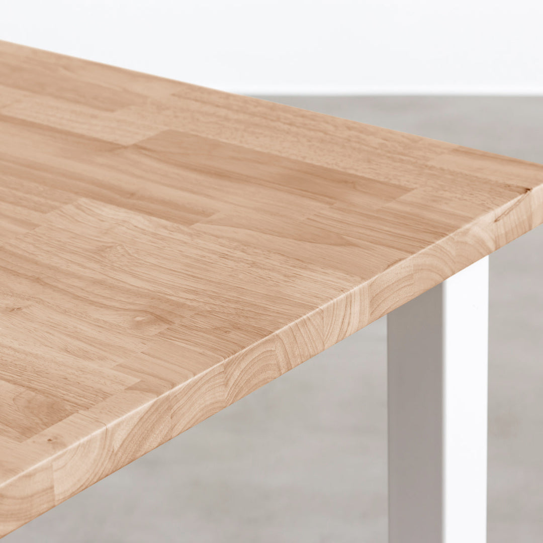 THE TABLE / ラバーウッド アッシュグレー × White Steel × W181