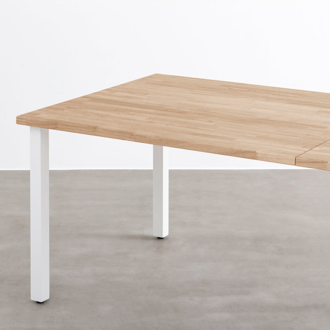 THE TABLE / ラバーウッド アッシュグレー × White Steel × W181