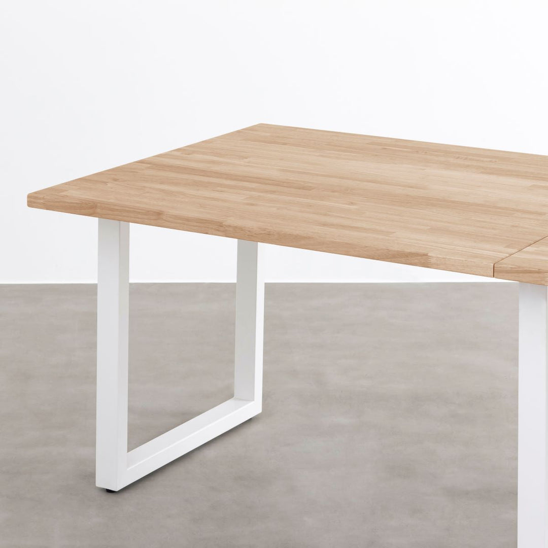 THE TABLE / ラバーウッド アッシュグレー × White Steel × W181