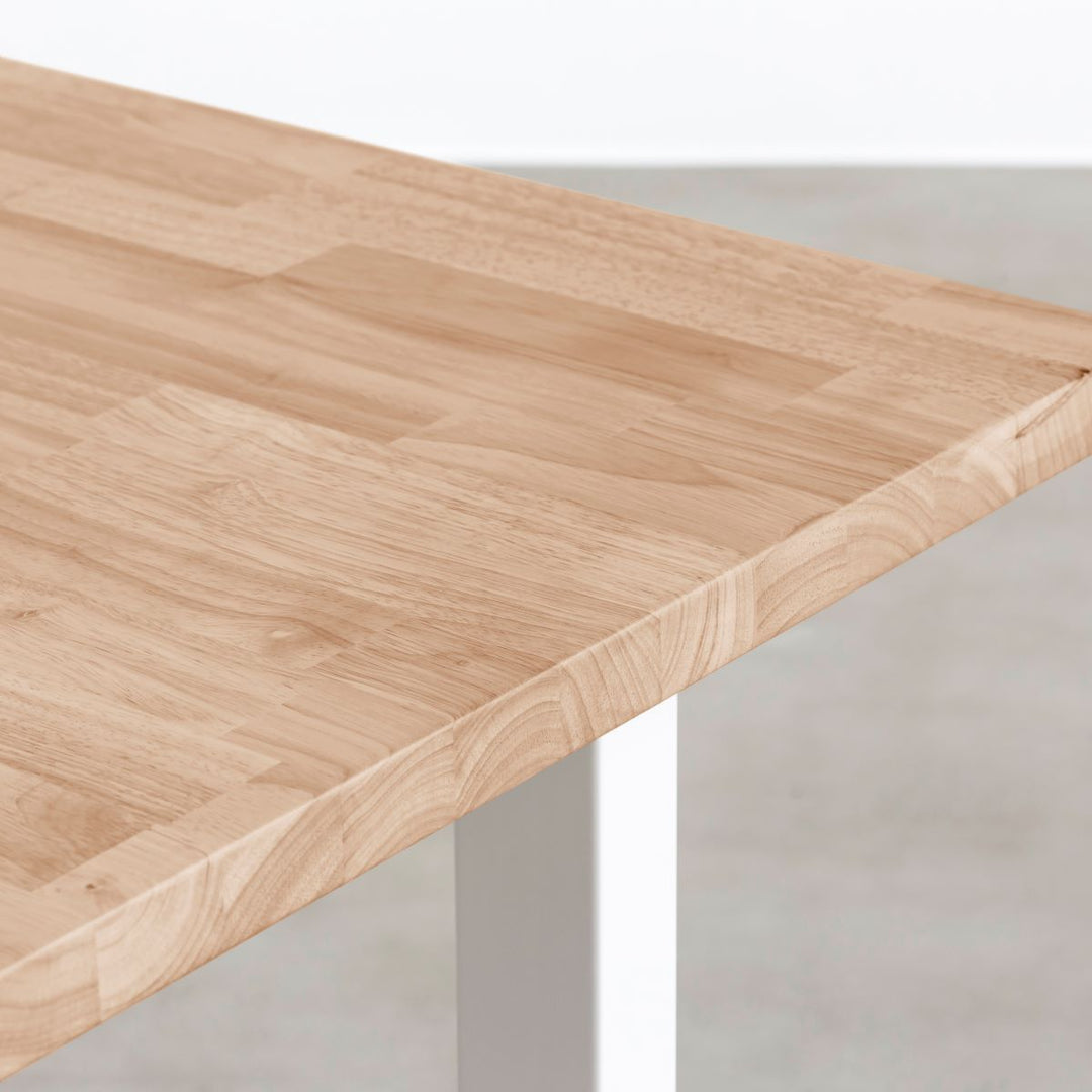THE TABLE / ラバーウッド アッシュグレー × White Steel × W181