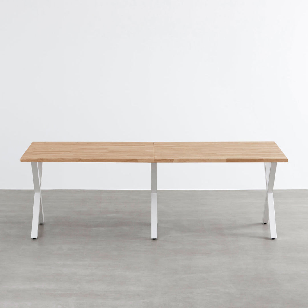 THE TABLE / ラバーウッド アッシュグレー × White Steel × W181