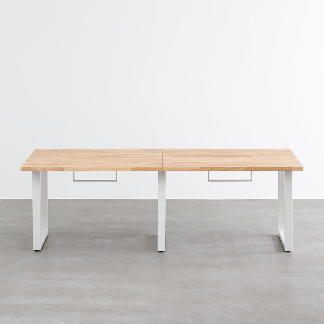 THE TABLE / ラバーウッド ナチュラル × White Steel × W181
