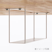 Kanademonoのラバーウッド アッシュグレー天板とホワイト脚を組み合わせたシンプルモダンな奥行連結タイプの配線トレー付き特大テーブル（配線トレー1）