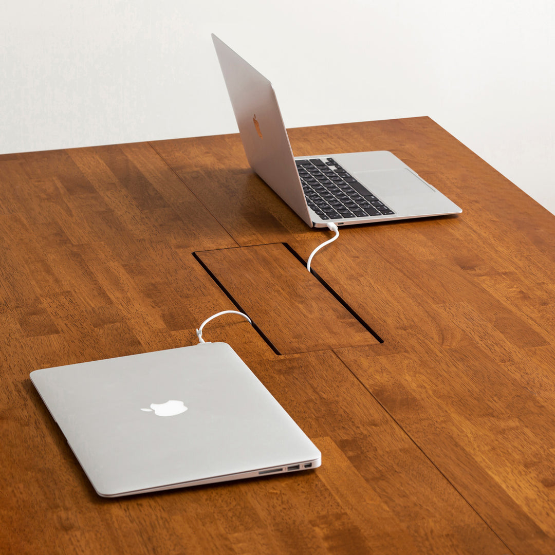 THE TABLE / ラバーウッド ブラウン × Stainless × W150 - 200cm D80