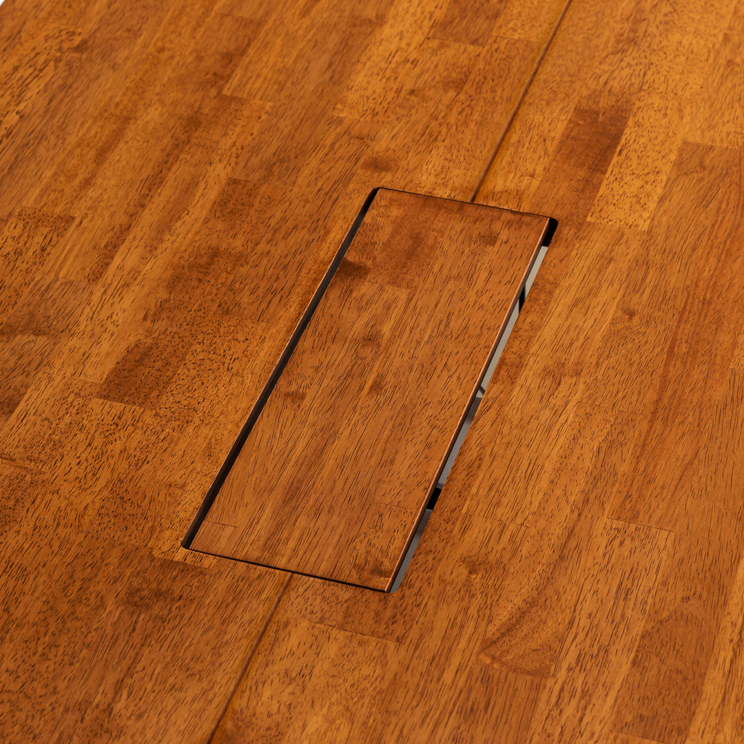 THE TABLE / ラバーウッド ブラウン × Stainless × W150 - 200cm D80