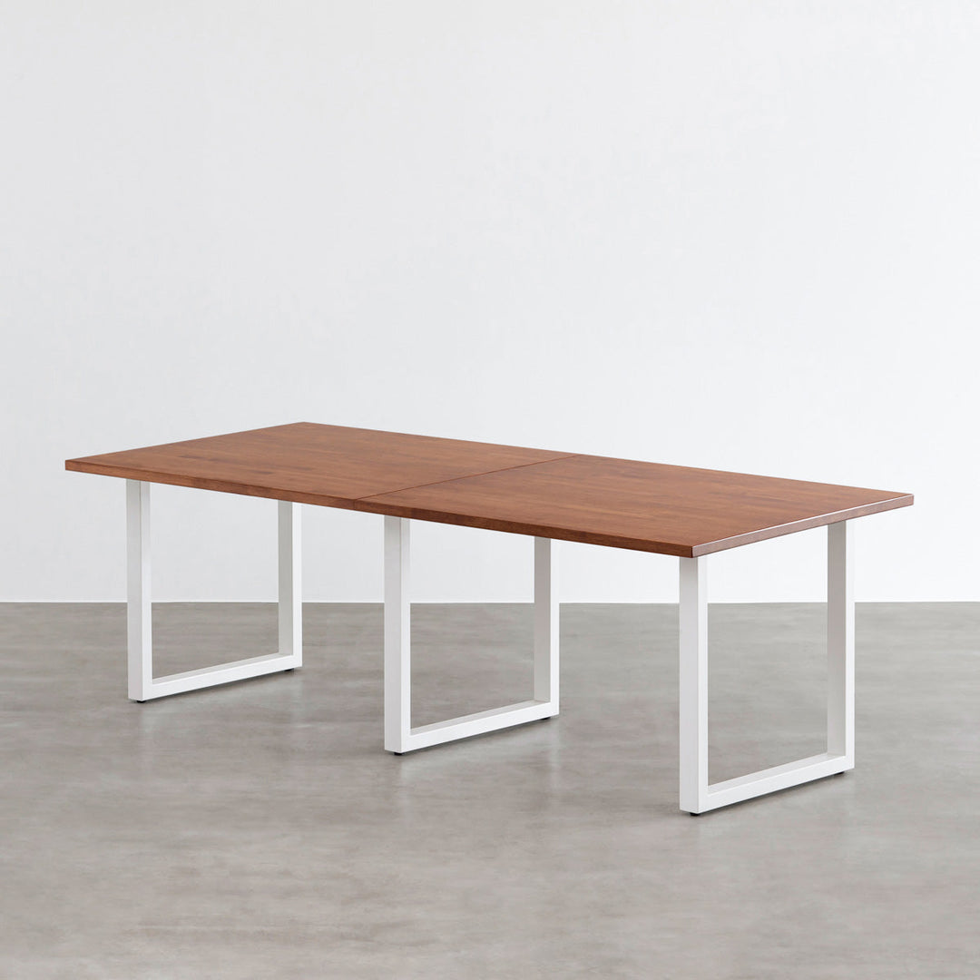 THE TABLE / ラバーウッド ブラウン × White Steel × W181