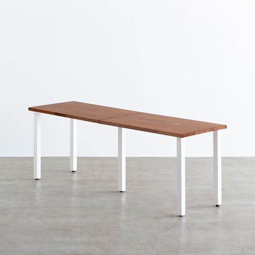 THE TABLE / ラバーウッド ブラウン × White Steel × W181