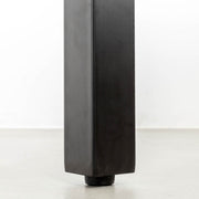 THE TABLE / リノリウム ベージュ・グレー系 × Black Steel × W181 - 300cm