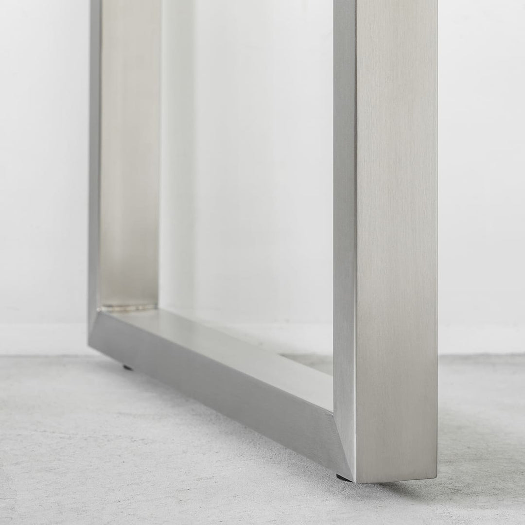 THE TABLE / ラバーウッド アッシュグレー × Stainless × W301