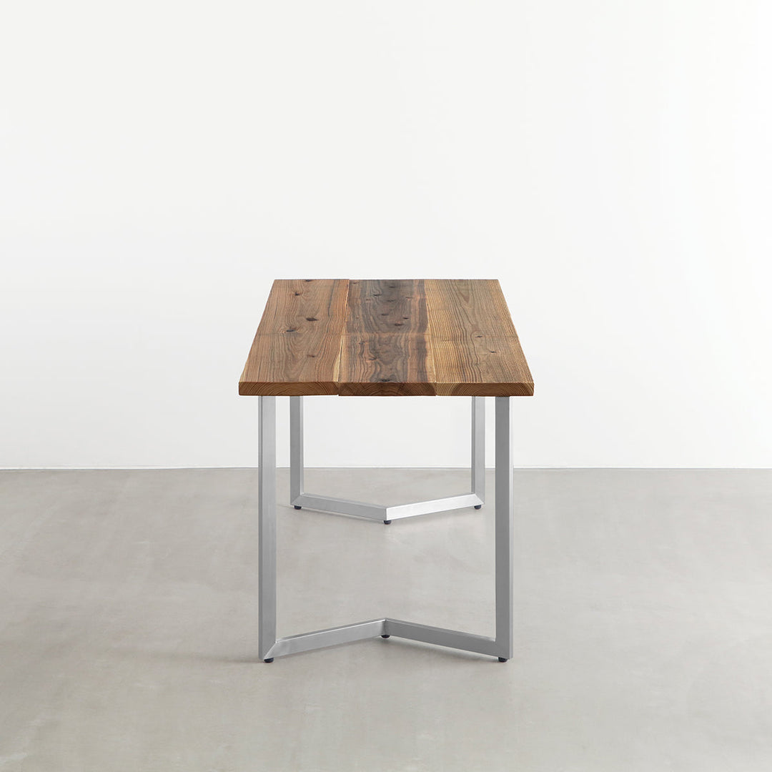 THE TABLE / 無垢 杉 ヴィンテージスタイル × Stainless – KANADEMONO