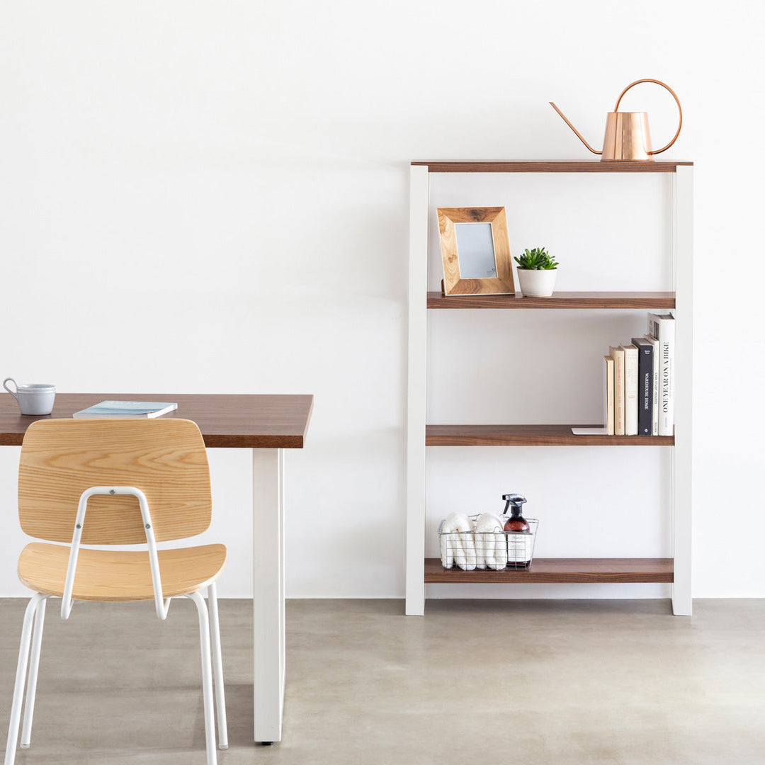 THE SHELF / ウォルナット × White Steel – KANADEMONO