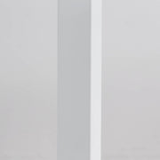 KANADEMONOのラバーウッドブラックブラウン天板にホワイトのXライン鉄脚５本を組み合わせた、奥行スリムタイプの大型テーブル（脚）