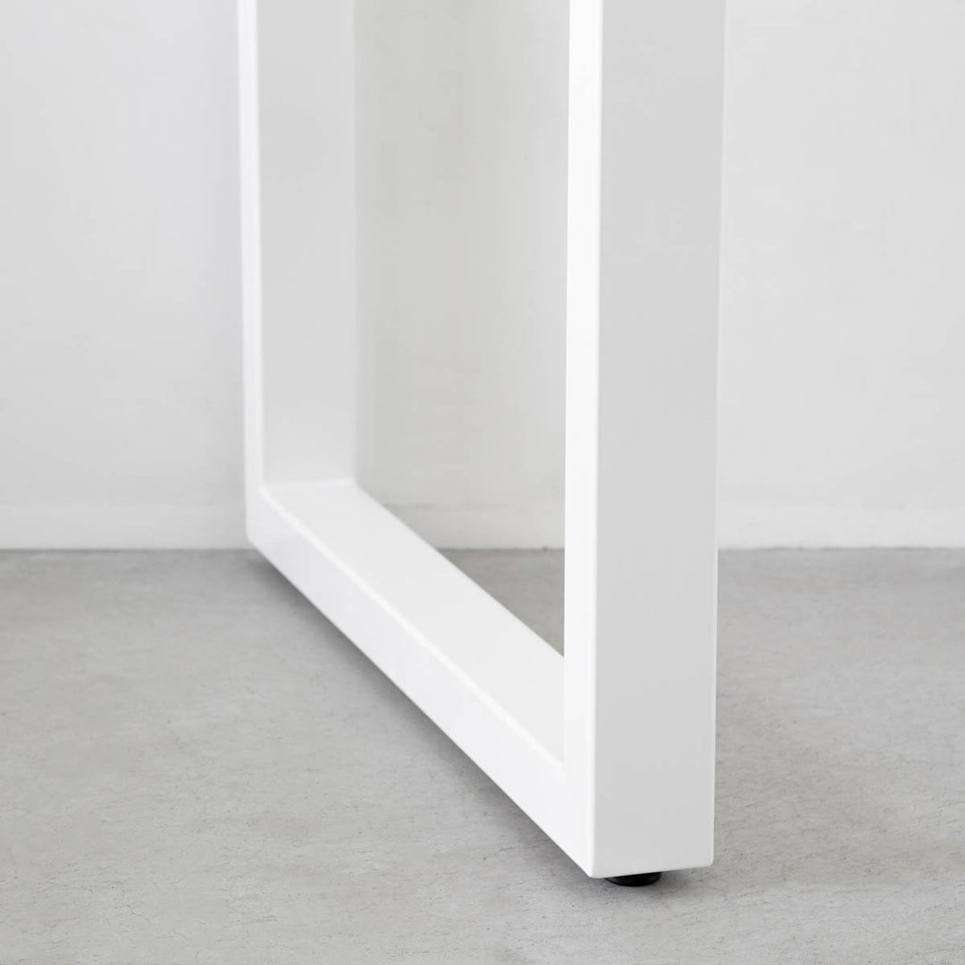 THE TABLE / ラバーウッド ブラックブラウン × White Steel × W301