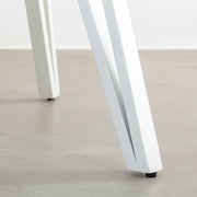 THE TABLE / 半円 × 無垢 ホワイトアッシュ × White Steel