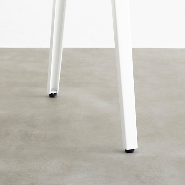 THE TABLE / ラバーウッド ナチュラル × White Steel × W181 - 300cm　配線トレー付き