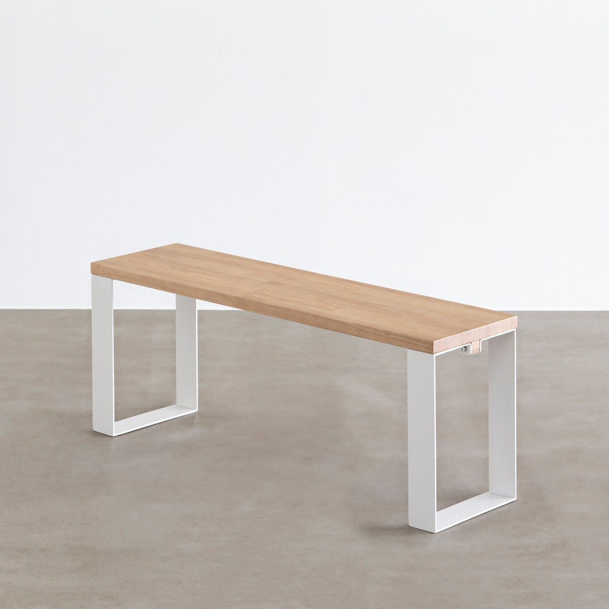 THE BENCH / ラバーウッド アッシュグレー × White Steel Line