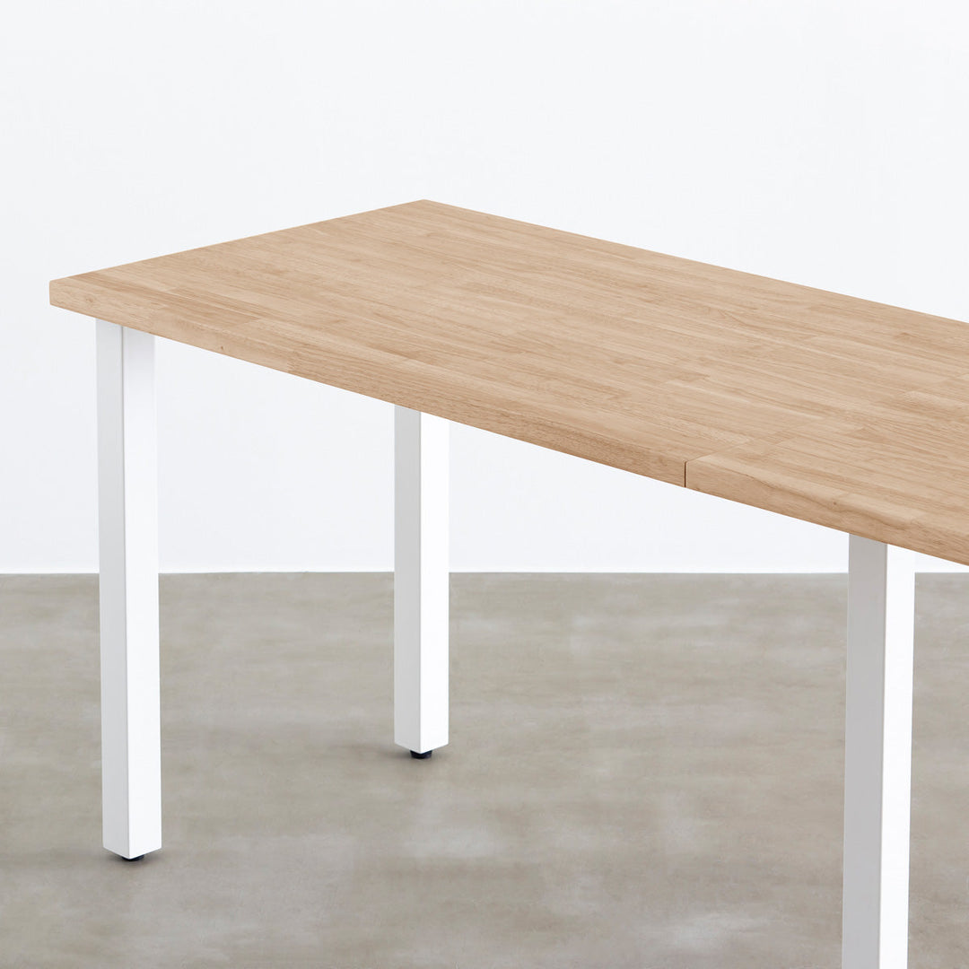 THE TABLE / ラバーウッド アッシュグレー × White Steel × W181 - 300cm D40 - 69cm –  KANADEMONO