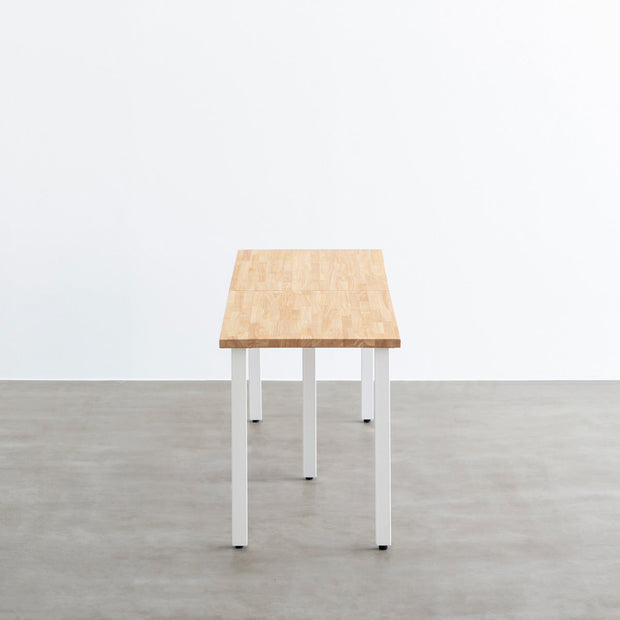 THE TABLE / ラバーウッド ナチュラル × White Steel × W181 - 300cm