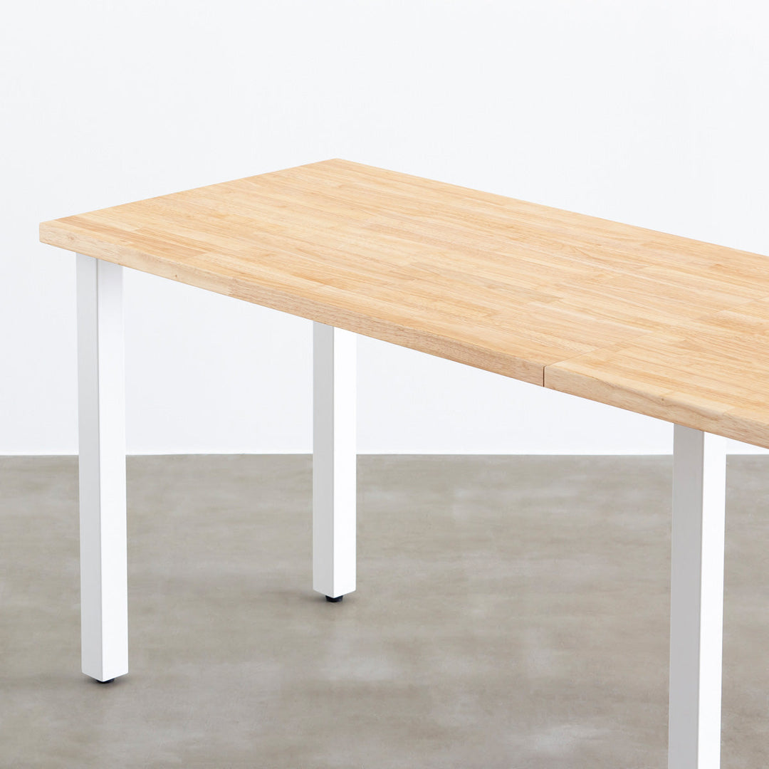 THE TABLE / ラバーウッド ナチュラル × White Steel × W181 - 300cm D40 - 69cm –  KANADEMONO