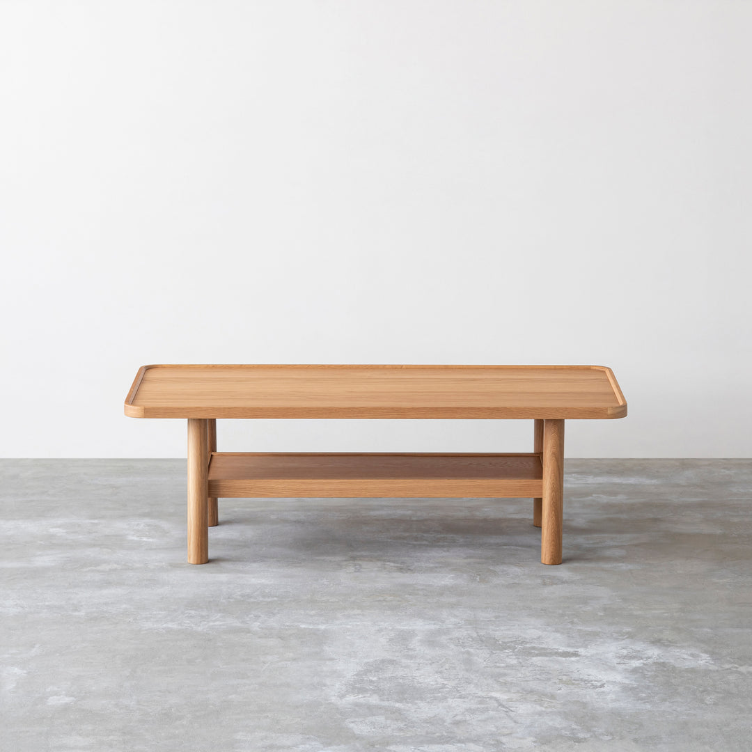 今日限定価格 Caravan furniture オーク ローテーブル オーク・ウォルナット天然木 棚付き ローテーブル – KANADEMONO