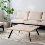 THE LOW TABLE / 砂岩 ブランコドマール × ラバーウッド × Black Steel