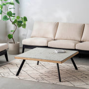 THE LOW TABLE / 大谷石 × ラバーウッド × Black Steel