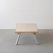 THE LOW TABLE / 大理石 ココナッツベージュ × ラバーウッド × Stainless