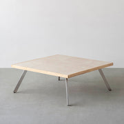 THE LOW TABLE / 大理石 ココナッツベージュ × ラバーウッド × Stainless