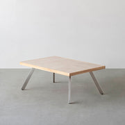 THE LOW TABLE / 大理石 ココナッツベージュ × ラバーウッド × Stainless