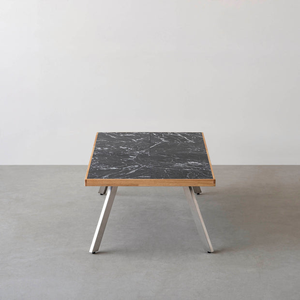 THE LOW TABLE / 大理石 黒白根 × ラバーウッド × Stainless