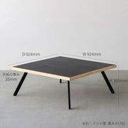 THE LOW TABLE / 大理石 ココナッツベージュ × ラバーウッド × Black Steel