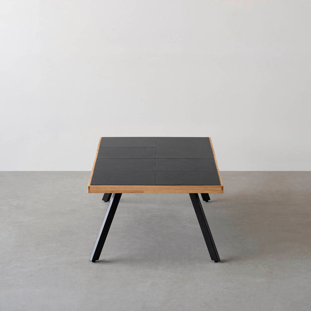 THE LOW TABLE / インド産 黒みかげ石 × ラバーウッド × Black Steel