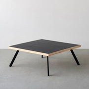 THE LOW TABLE / インド産 黒みかげ石 × ラバーウッド × Black Steel