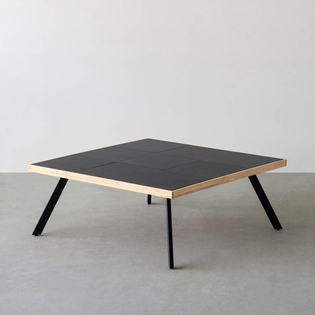 THE LOW TABLE / インド産 黒みかげ石 × ラバーウッド × Black Steel