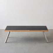 THE LOW TABLE / インド産 黒みかげ石 × ラバーウッド × Stainless