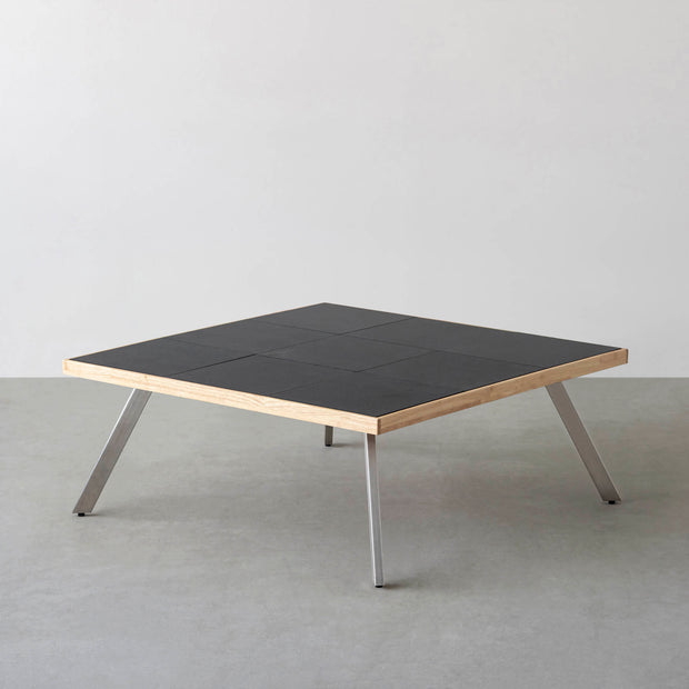 THE LOW TABLE / インド産 黒みかげ石 × ラバーウッド × Stainless