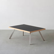 THE LOW TABLE / インド産 黒みかげ石 × ラバーウッド × Stainless