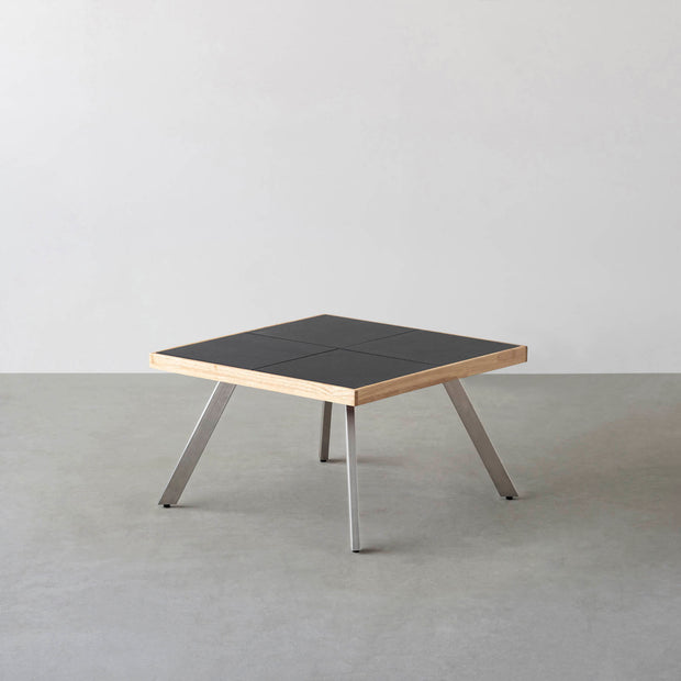 THE LOW TABLE / インド産 黒みかげ石 × ラバーウッド × Stainless