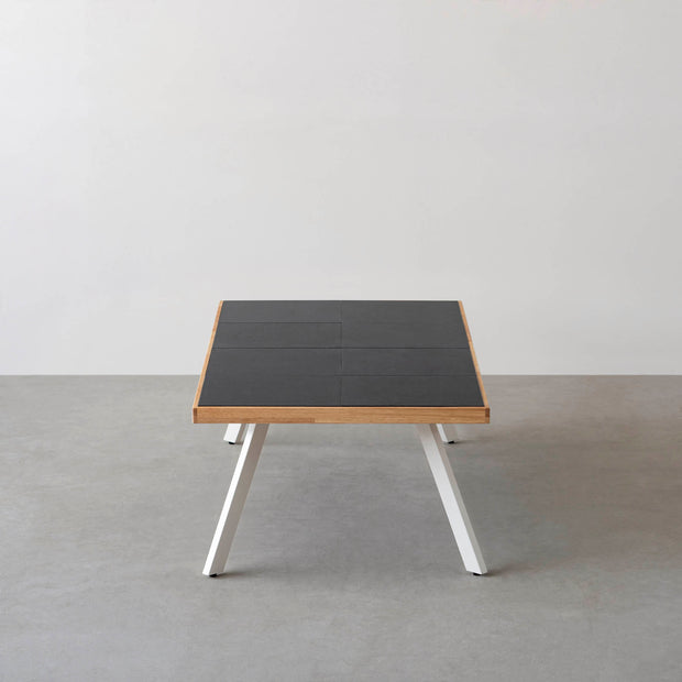 THE LOW TABLE / インド産 黒みかげ石 × ラバーウッド × White Steel